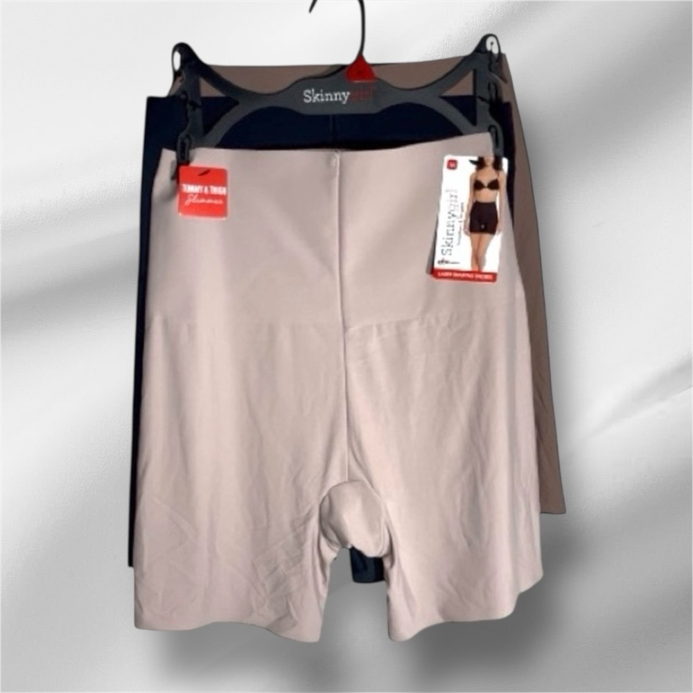 Skinnygirl Laser 3-Pk Tummy and Thigh Slimmer in Beige/Black/Brown - Size M